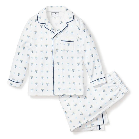 NWT Kids Petite Plume Twill Pajama Set in Happy Hanukkah Pattern Size 4 - Picture 1 of 2